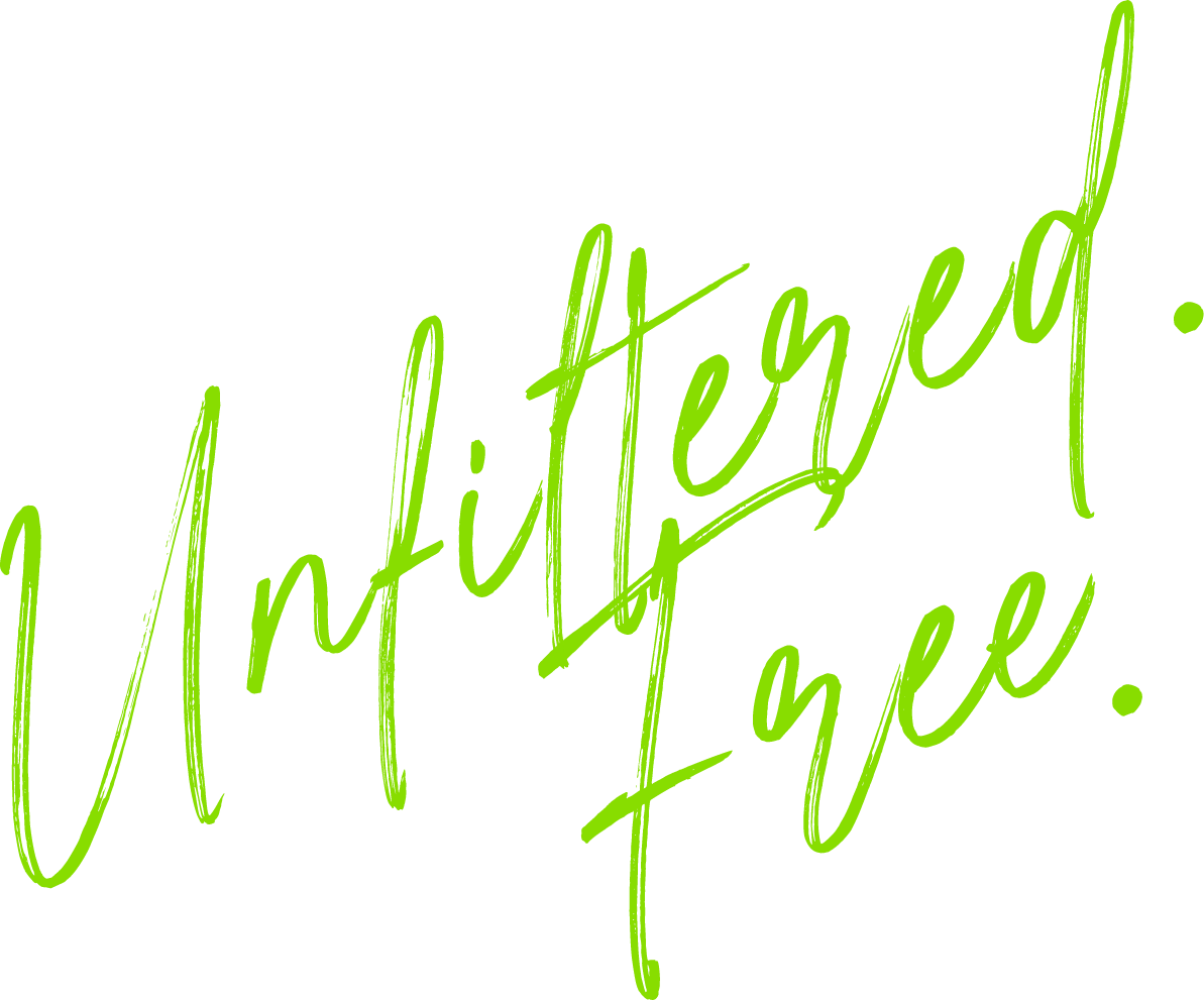 Unfiltered. Free. Text Overlay Image